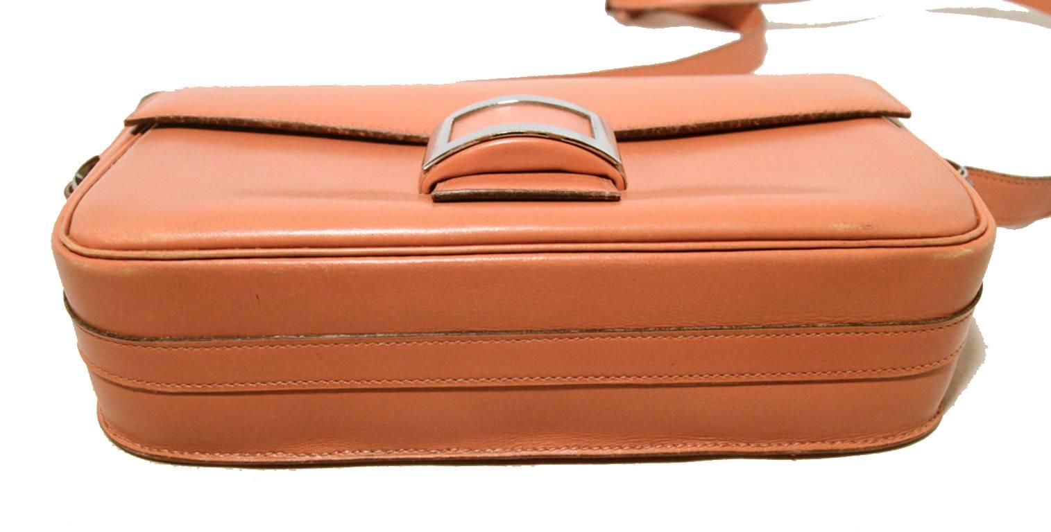 Women's Hermes Vintage Tan Leather Buckle Shoulder Bag