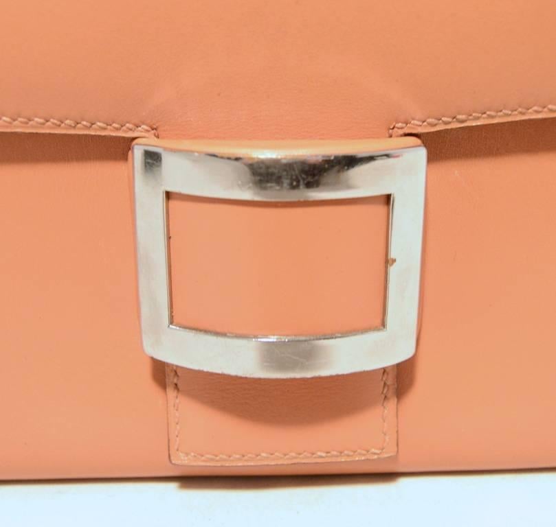 Hermes Vintage Tan Leather Buckle Shoulder Bag In Good Condition In Philadelphia, PA