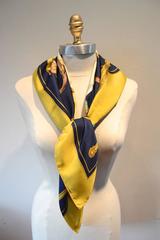 Hermes Vintage Carrick A Pompe Silk Scarf C1950s