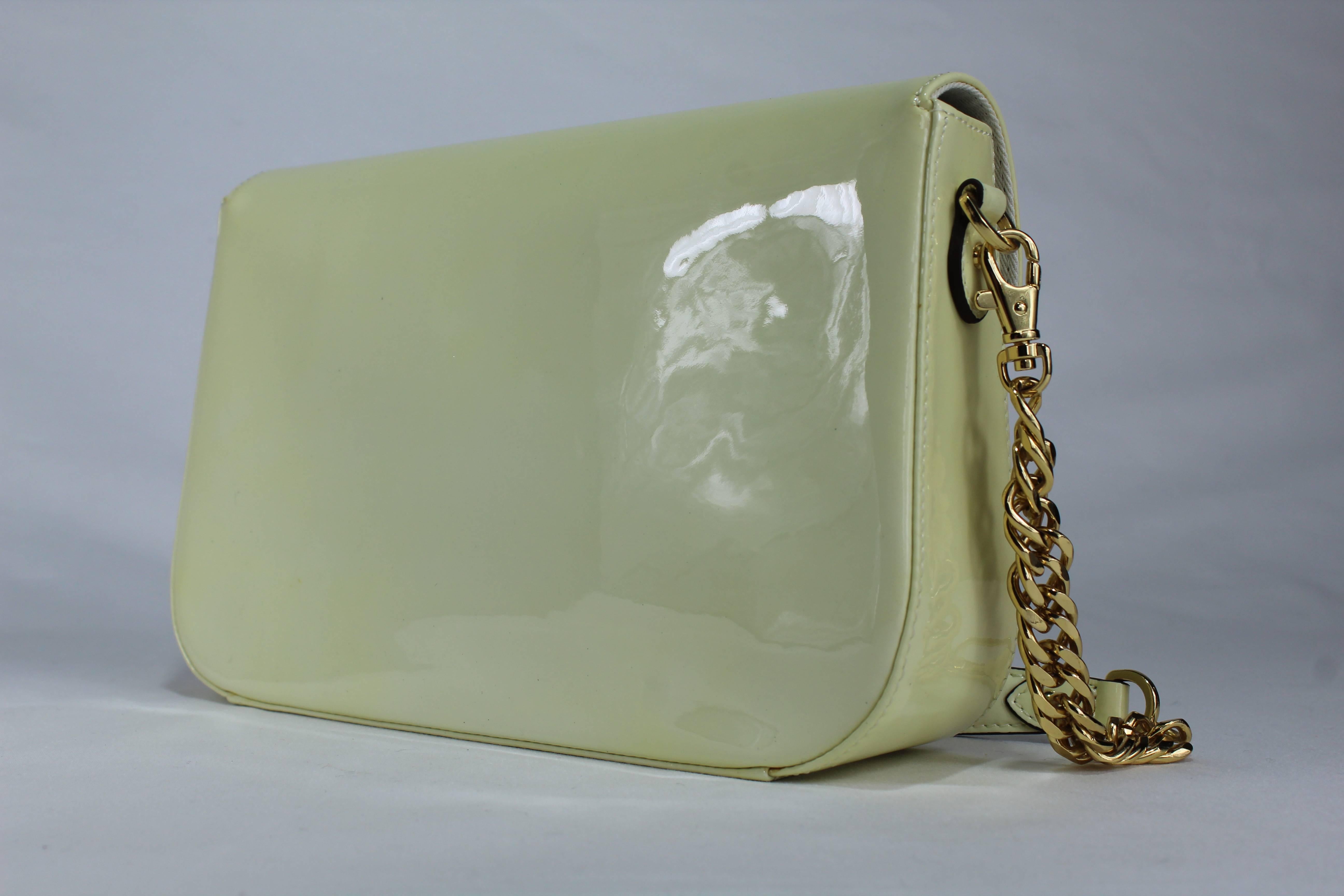 Italian Hand Evening Bag made of Leather and Brass  For Sale 1