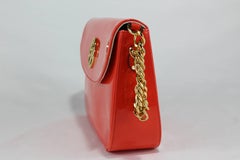 Italian Hand Evening Bag made of Leather and Brass