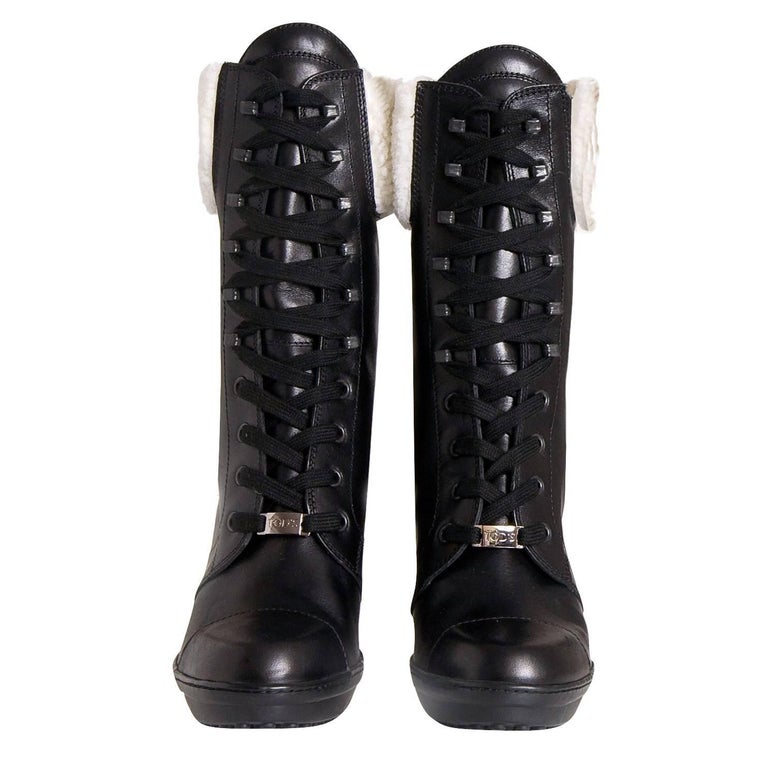 tod's shearling lined boots