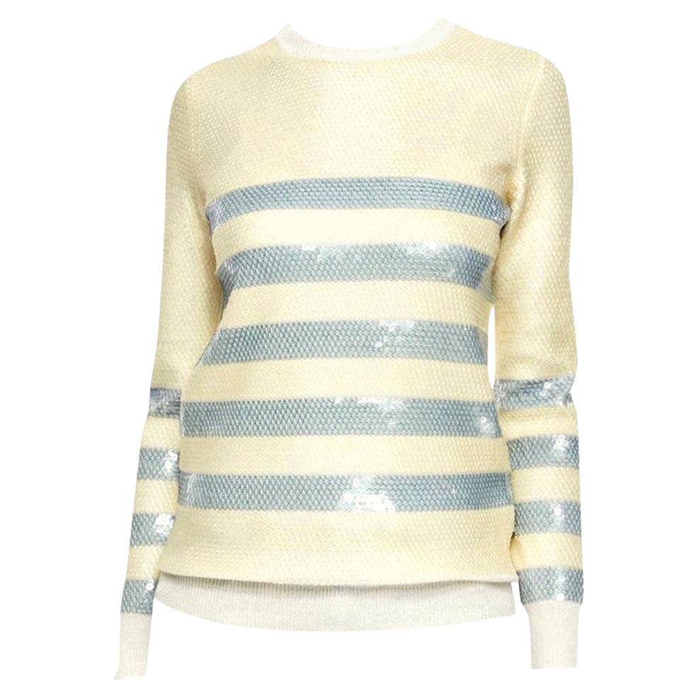 New Gucci Cashmere Cruise Resort 2015 Ad Sequin Sweater  Sz S