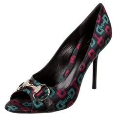 New Gucci Horsebit Lizard Swarovski Crystal Pumps Heels Sz 9