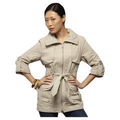 Kenneth Cole - Manteau beige avec pochette de voyage, état neuf, taille : XS