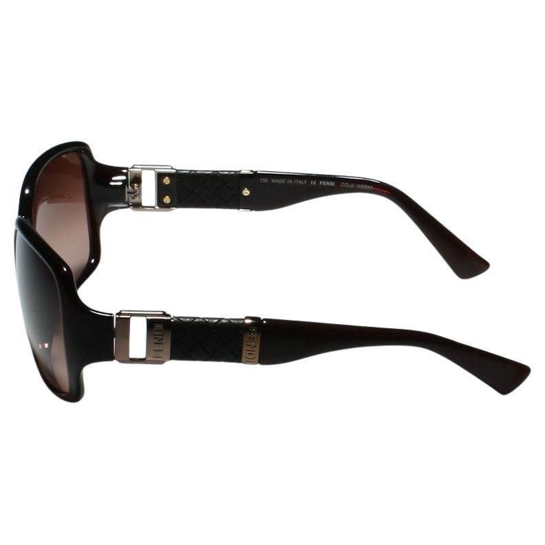 Neu Fendi Brown und Gold Sonnenbrille mit Etui (Braun)