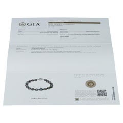 GIA certified Natural Tahitian Pearl Bracelet with 14K Diamond Clasp