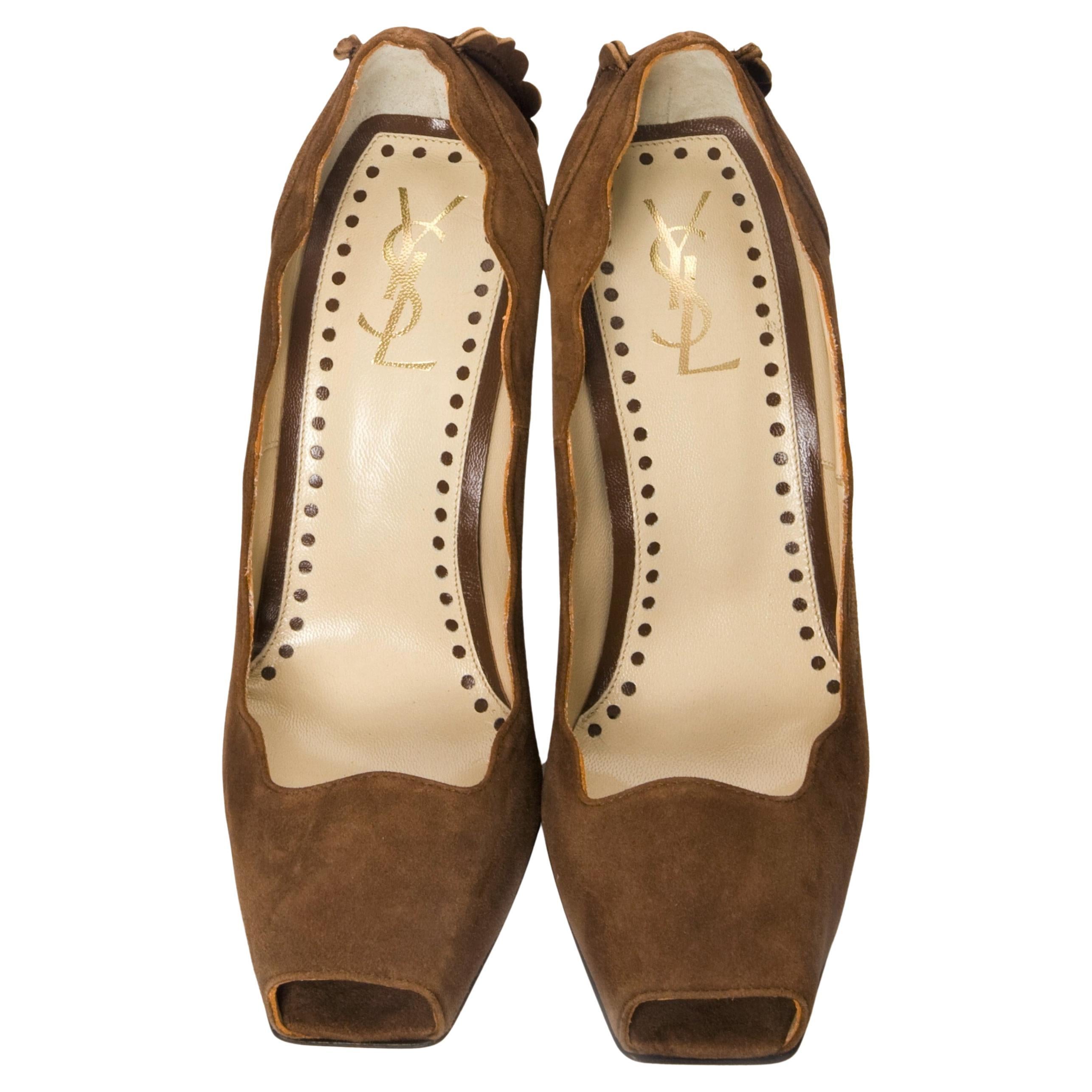 Yves Saint Laurent YSL Escarpins à talons en daim, Taille 38
