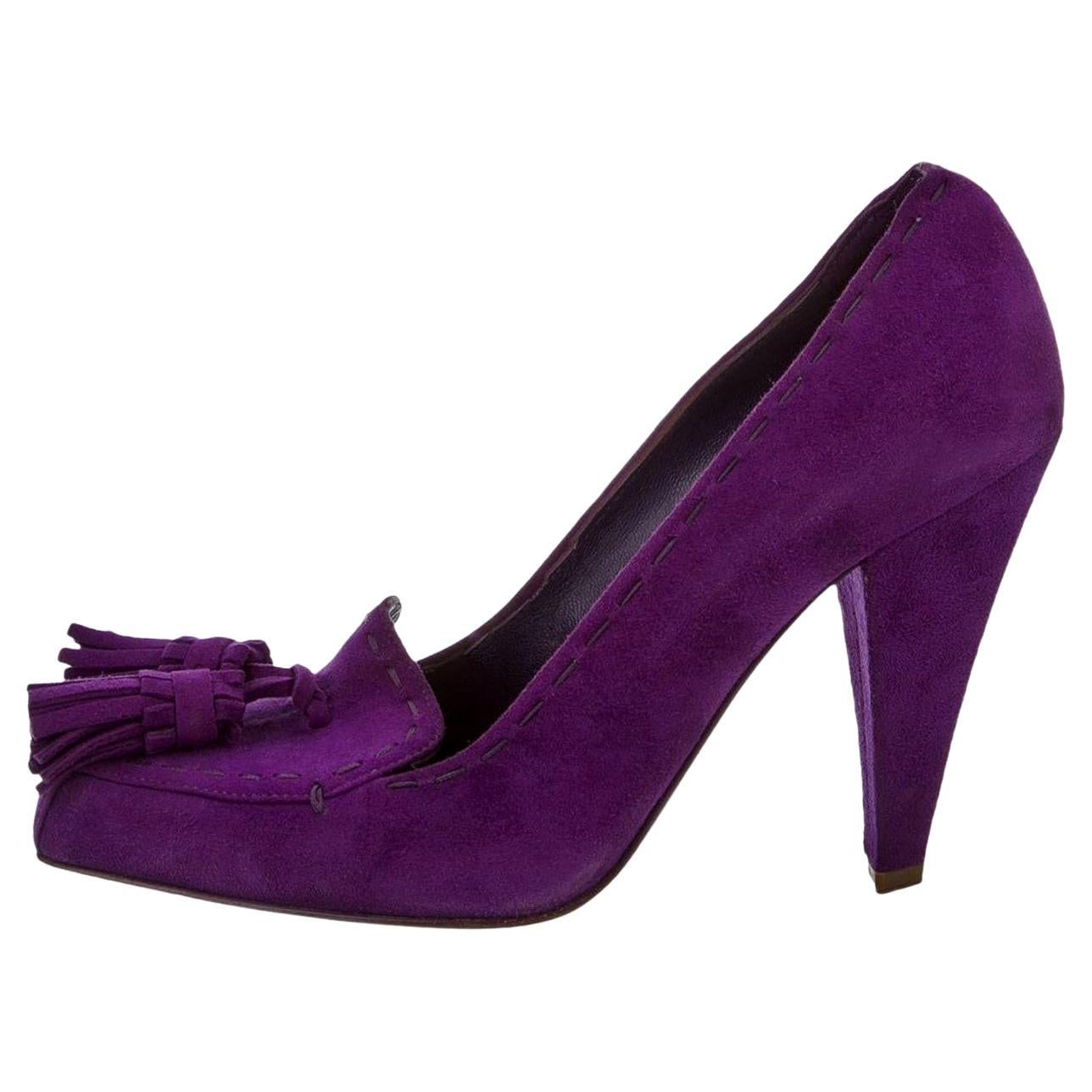 Nuovo Yves Saint Laurent for Yves Saint Laurent Stefano Pilati for YSL Runway Suede Heels Pumps Sz 37.5