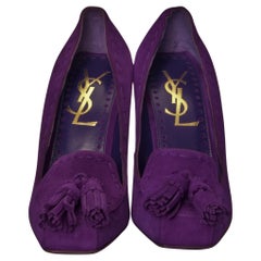 Yves Saint Laurent par Stefano Pilati - Escarpins à talons en daim, défilé YSL, taille 37,5, état neuf