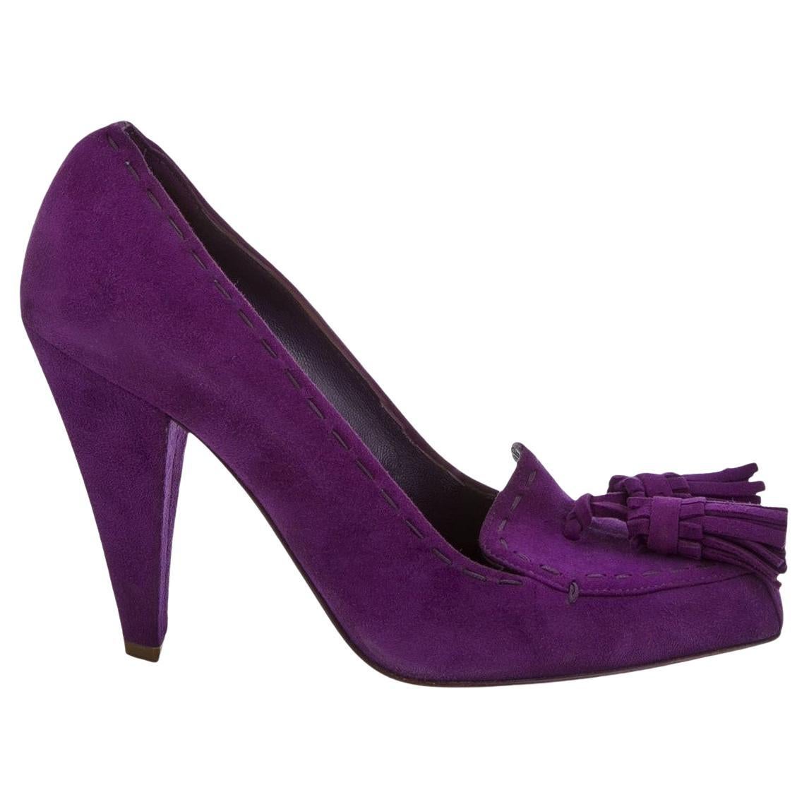 New Yves Saint Laurent by Stefano Pilati YSL Runway Suede Heels Pumps Sz 36.5
