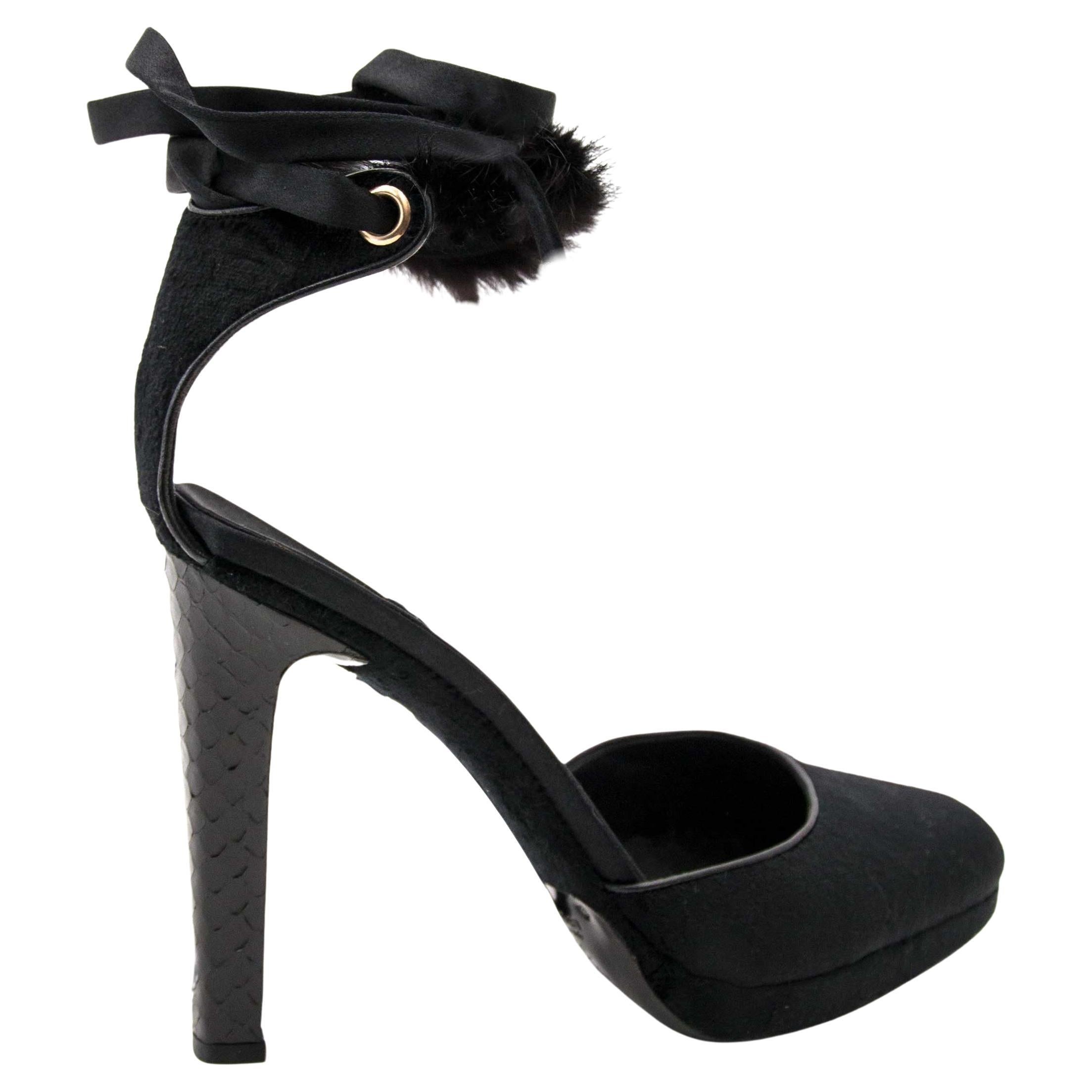 Nuovo Tom Ford for Gucci Velluto Pitonato 2004 Collezione Finale Tacchi Sz 9