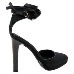 New Tom Ford For Gucci Mink Python Velvet 2004 Final Collection Heels Sz 9