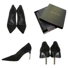New Rare Tom Ford for Gucci GG Velvet Python Bamboo Heels Pumps Sz 7