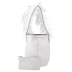 $2795 New With Tags Valentino Spring 2020 Leather Ostrich Feather Bag