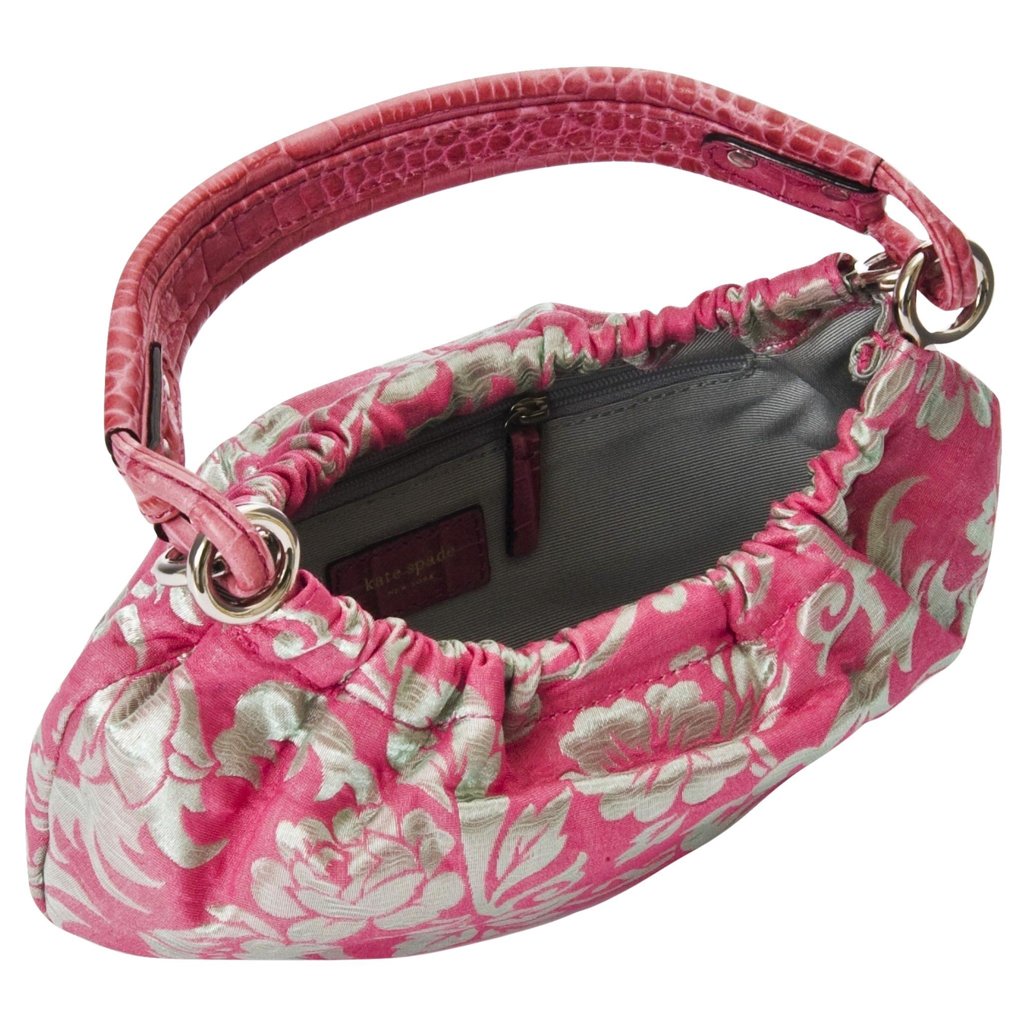 New Kate Spade Her Spring 2005 Pink Brocade Bag With Box