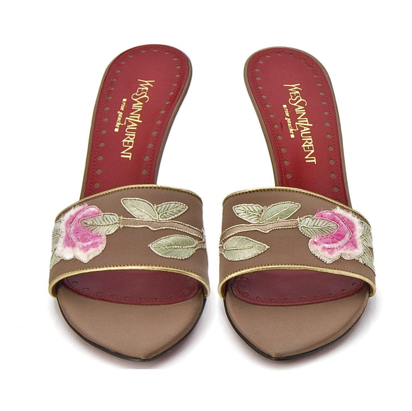 Tom Ford pour Yves Saint Laurent YSL Talons Lotus Collection finale 2004 Taille 37 Neuf à Leesburg, VA