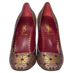 Nuevo Tom Ford for Yves Saint Laurent YSL Brocado Tacones Bombas Sz 37