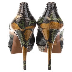 Neu Gucci 2012 Python Skakeskin Pumps mit Absatz mit Absatz Gr. 38,5   $2425