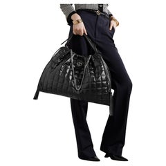 New With Tags $4980 Gucci Deco Leather Quilted Chain Tote Bag