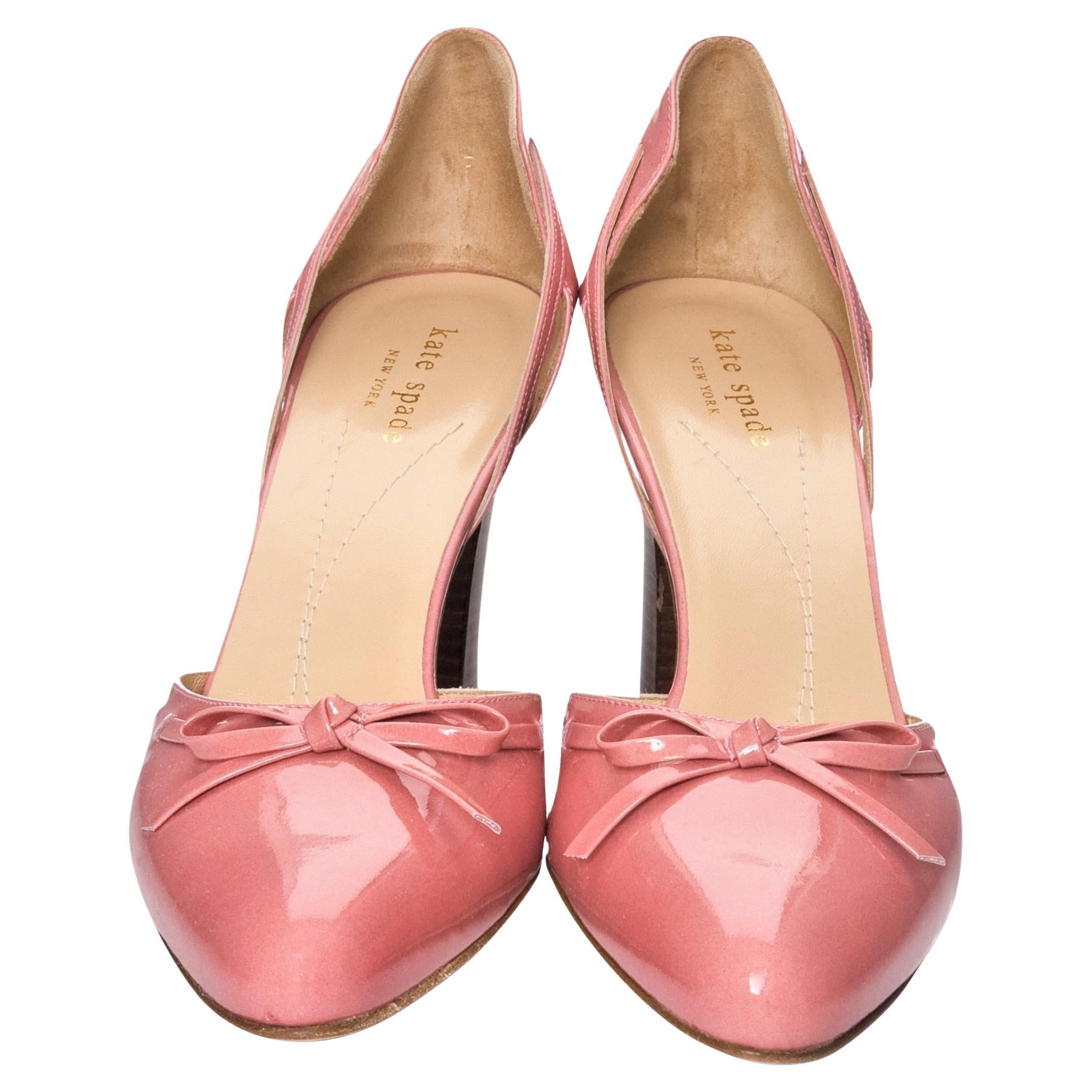 New Kate Spade Spring 2005 Collection Patent Kitten Pumps Heels Taglia 10