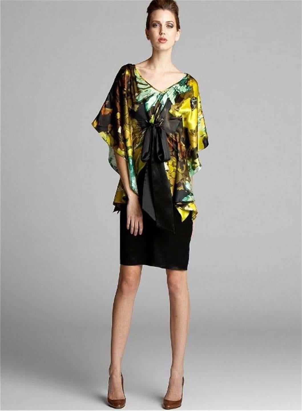 Neu Badgley Mischka New Couture Seiden-Cocktailkleid Gr. 8 im Zustand „Neu“ im Angebot in Ashburn, VA