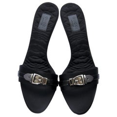 New Gucci Quilted Satin Buckle Horsebit Heels Sz 9.5