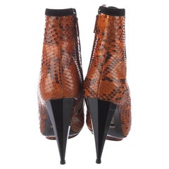 Nuevo Gucci Pitón Piel de Serpiente 2014 Pasarela Nicki Minaj Tacones Botines Botas Sz 37.5
