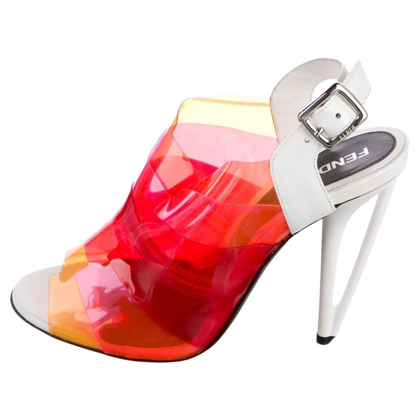 New Karl Lagerfeld's 2014 Fendi Springs Collection Cara Delevingne Heels Sz 37 For Sale