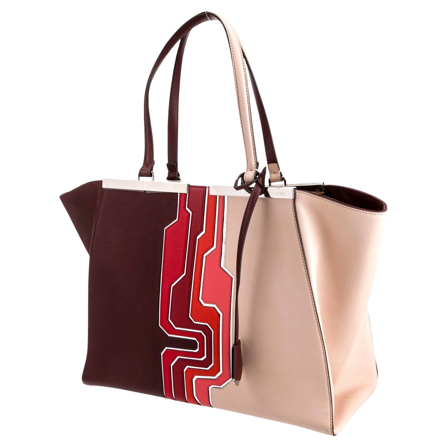 Nuevo Bolso Fendi Vitello 2014 de Karl Lagerfeld con incrustaciones de circuito en piel grande 3Jours en venta