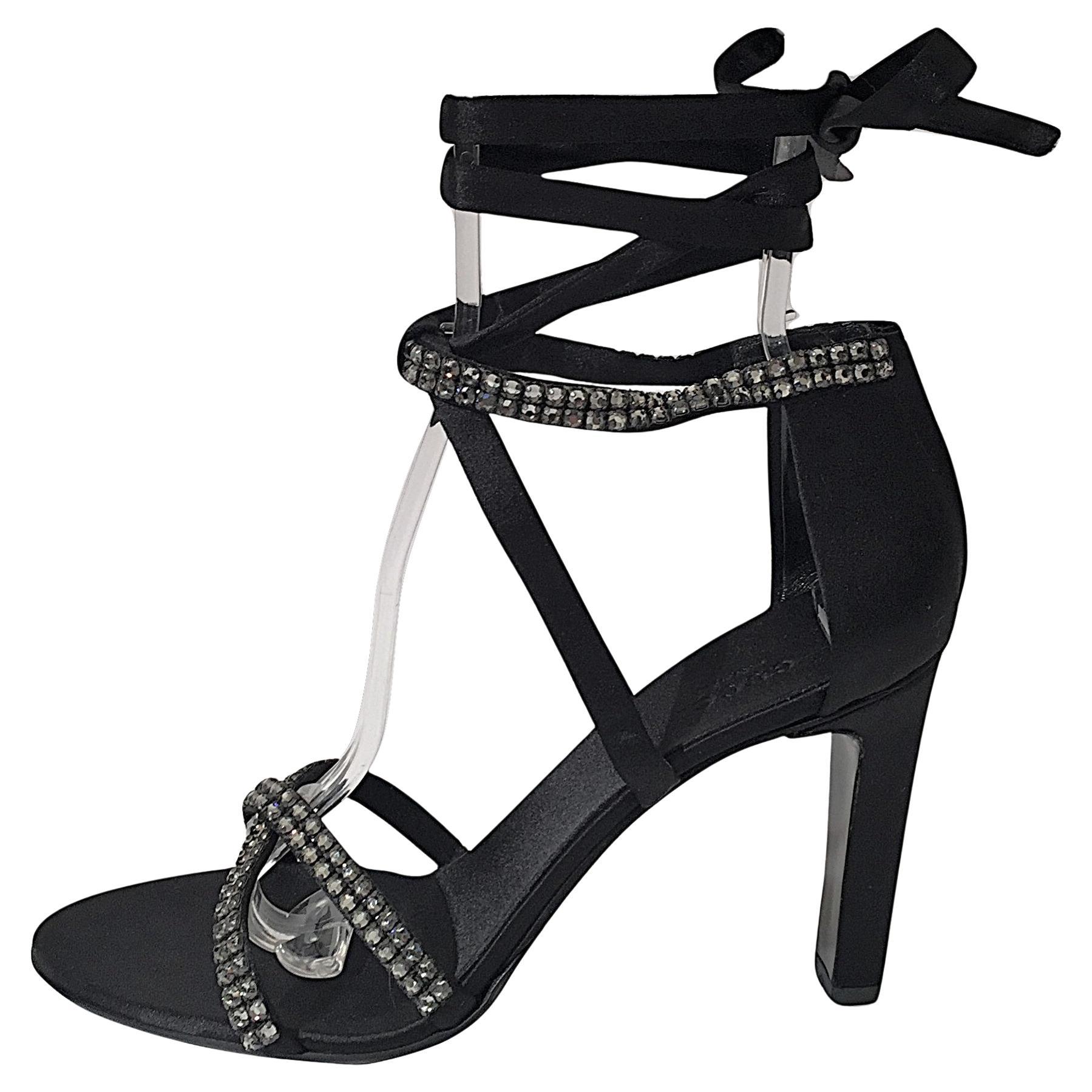 New Tom Ford for Gucci New Swarovski Crystal Satin Heels Sz 9