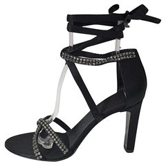 New Tom Ford For Gucci New Swarovski Crystal Satin Heels Sz 9