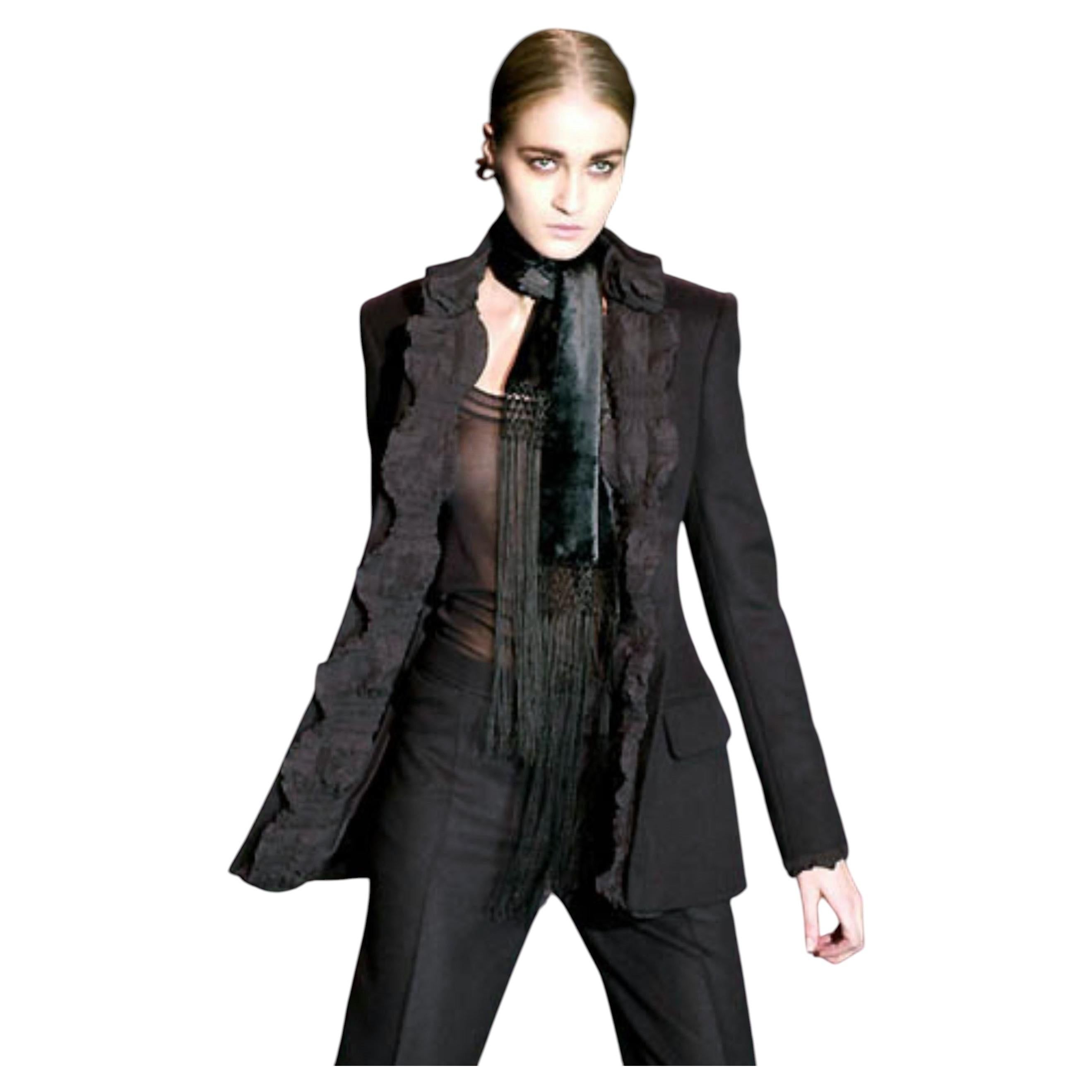 $2150 New Rare Tom Ford for Yves Saint Laurent YSL F/W 2001 Jacket Blazer FR 34