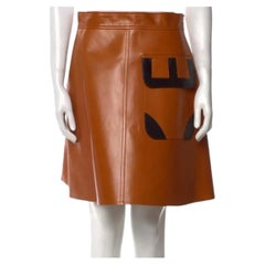 Neu Nicolas Ghesquiere für Louis Vuitton Erste Collection 2014 Lederrock