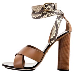 New Gucci Lykke Li Python Spring 2015 Runway Pumps Heels Sz 38