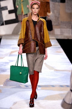 New Fendi Selleria Large Emerald Green Tote Bag $3250