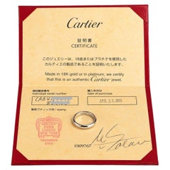 Stunning Platinum Cartier "1985" Band with Certificate Size 5