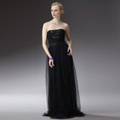 New Badgley Mischka Beaded Evening Dress Gown  Sz 4