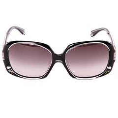 New Fendi Black with Rose Inlaid Sunglasses With Case