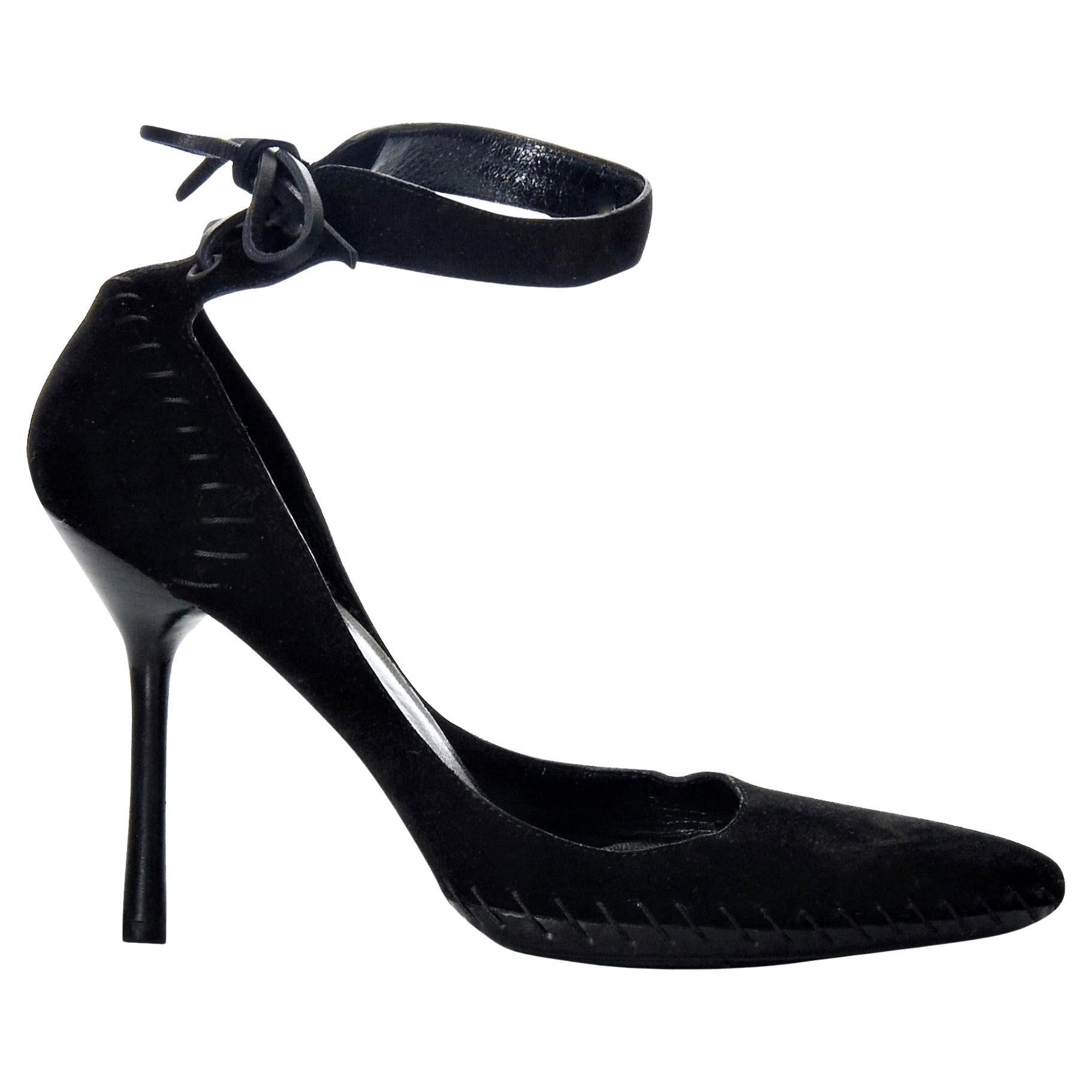 New Tom Ford for Gucci Suede Whipstitch Heels Sz 7