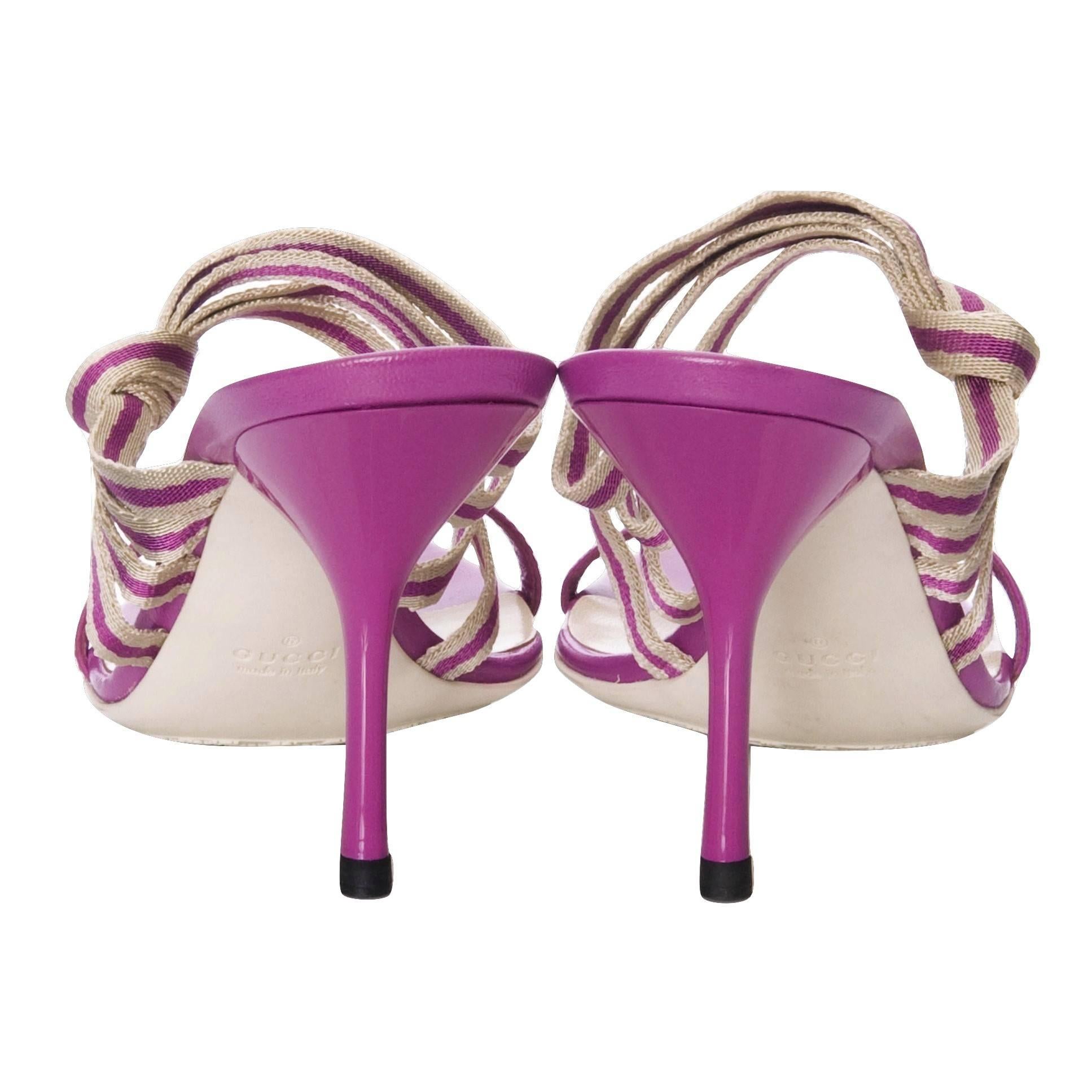 Women's Gucci Mirabelle Pink Heels Mules Slides 