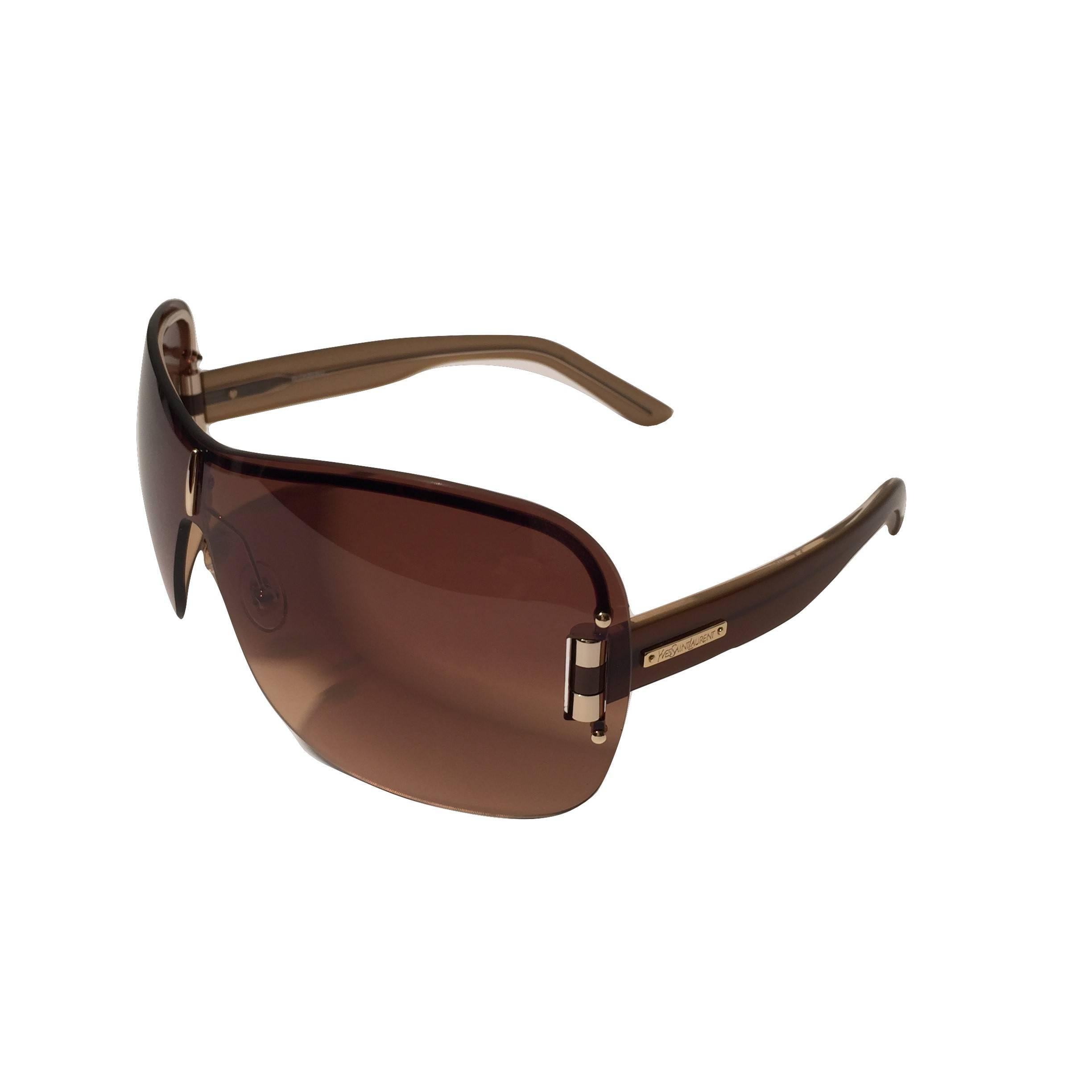 Women's New Yves Saint Laurent YSL Wrap Sunglasses With Case