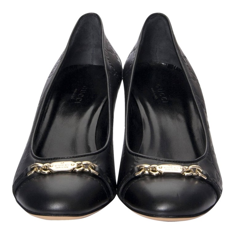 Black New Tom Ford for Gucci New GG Leather Guccissima Pumps Heels Sz 36 For Sale