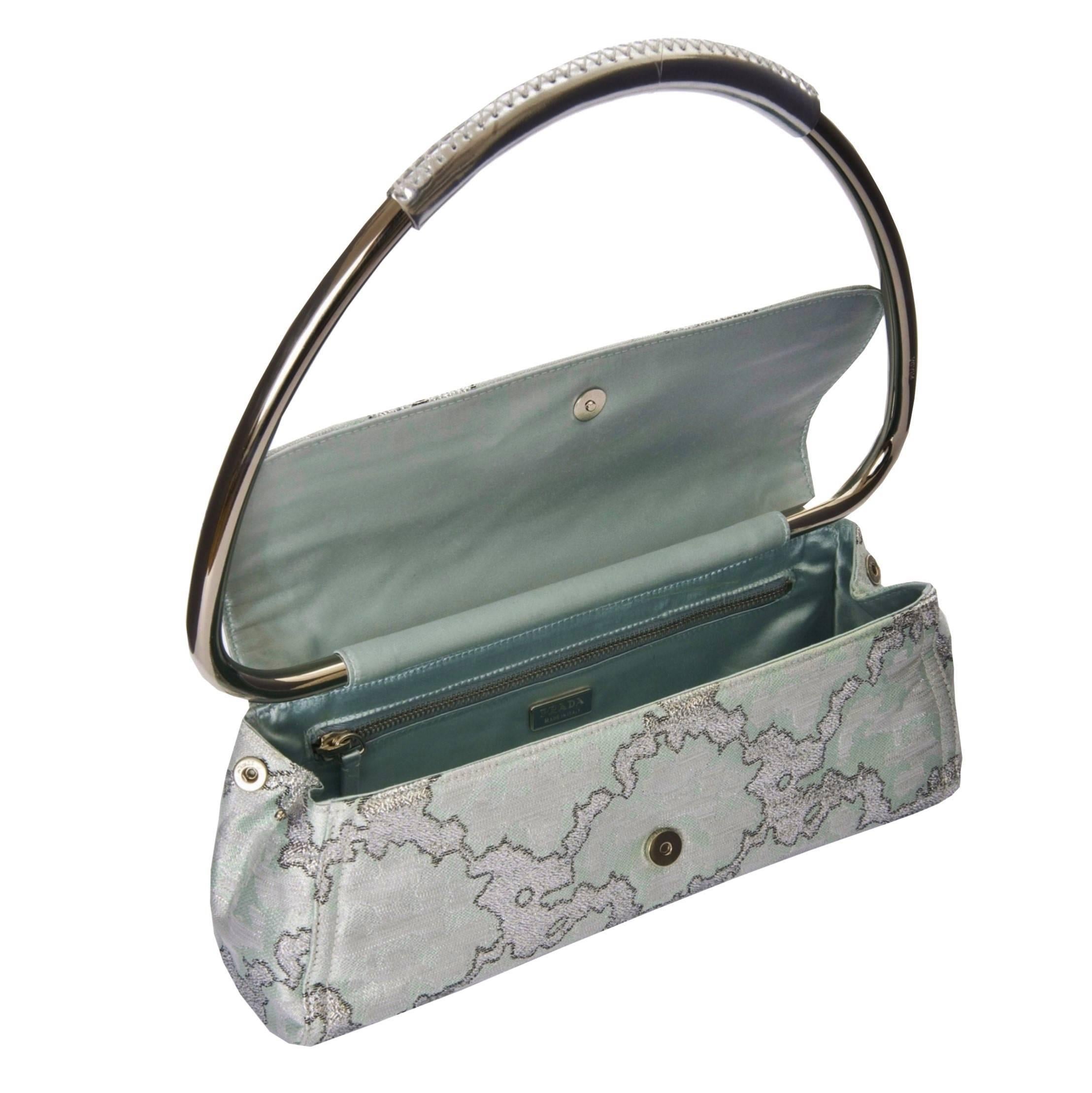  New Rare Prada Limited Edition Lurex Swing Corset Bag For Sale 2