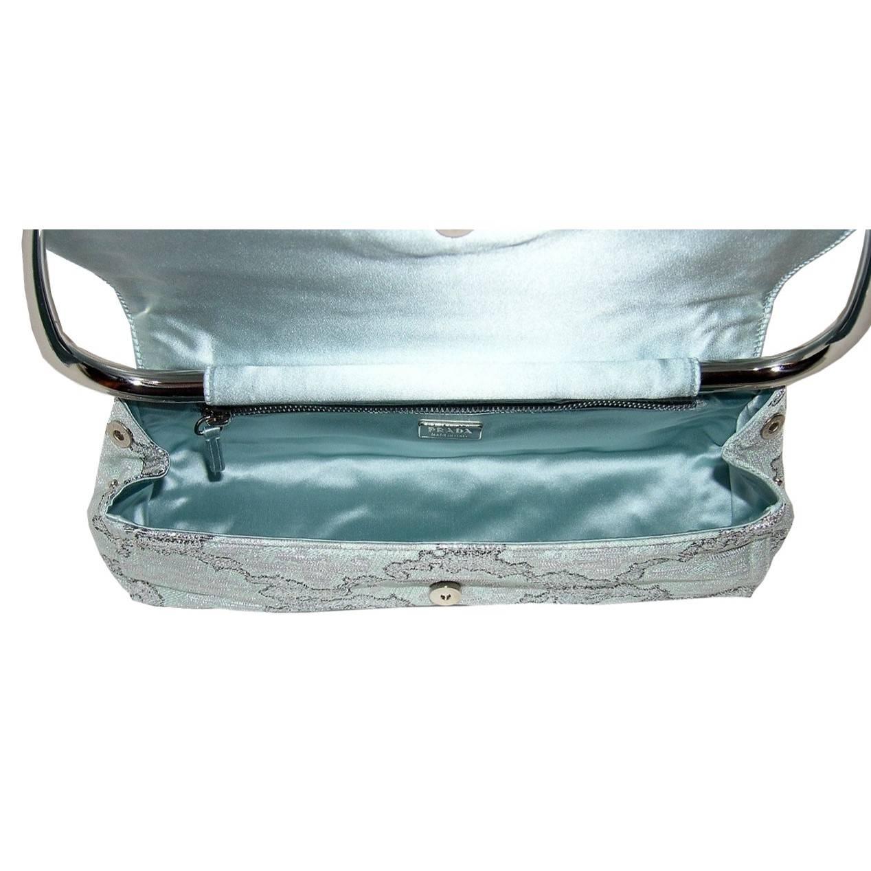  New Rare Prada Limited Edition Lurex Swing Corset Bag For Sale 3
