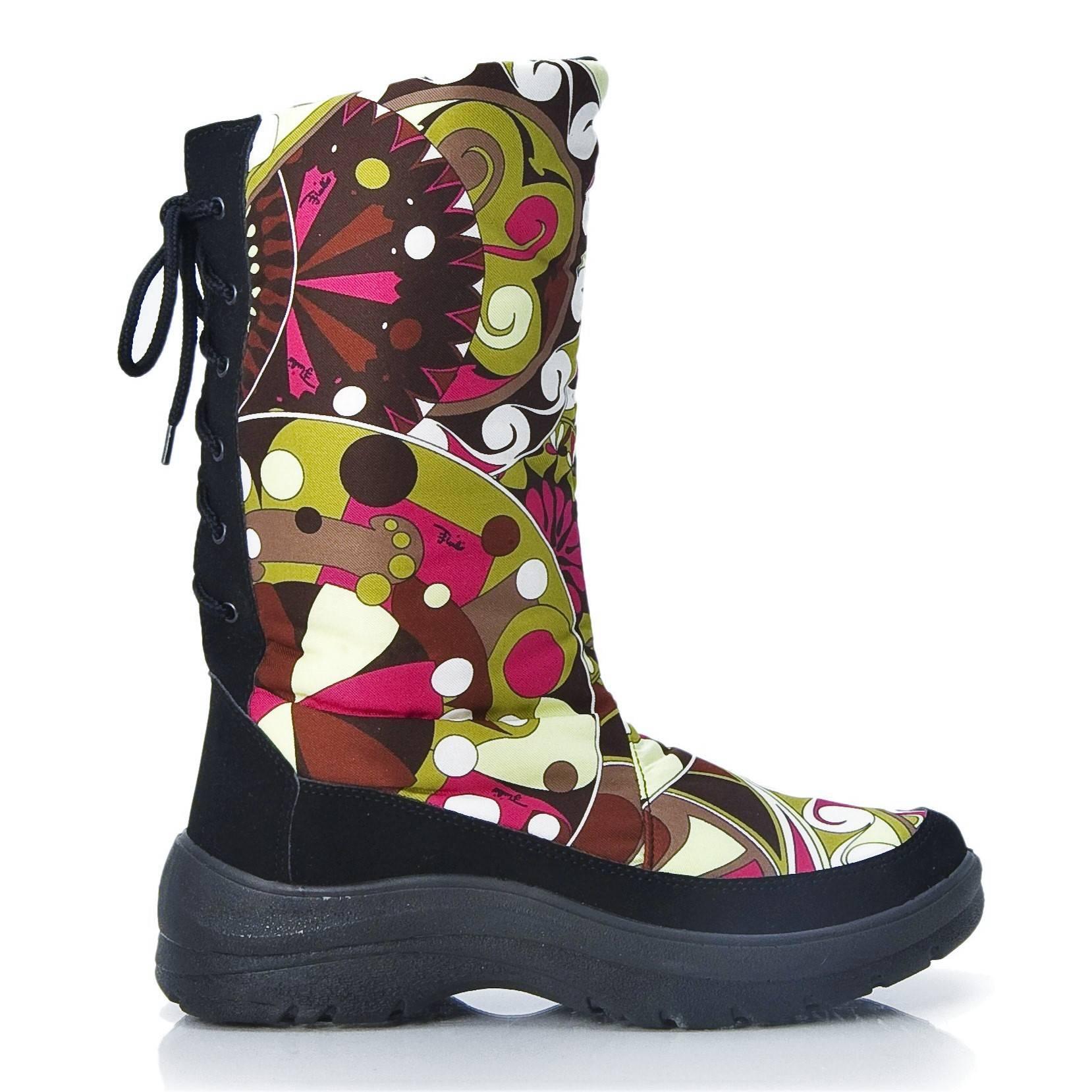 Brown New Emilio Pucci Ski Snow Rain Boots Sz 38