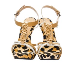 New Casadei Leopard Platform Heels Sz 7.5