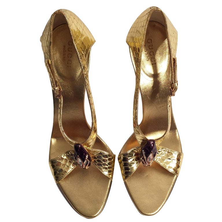 gucci python pumps