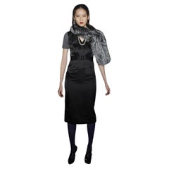 New Vera Wang Lavender Label Silk and Knit Cocktail Day Dress Sz 6