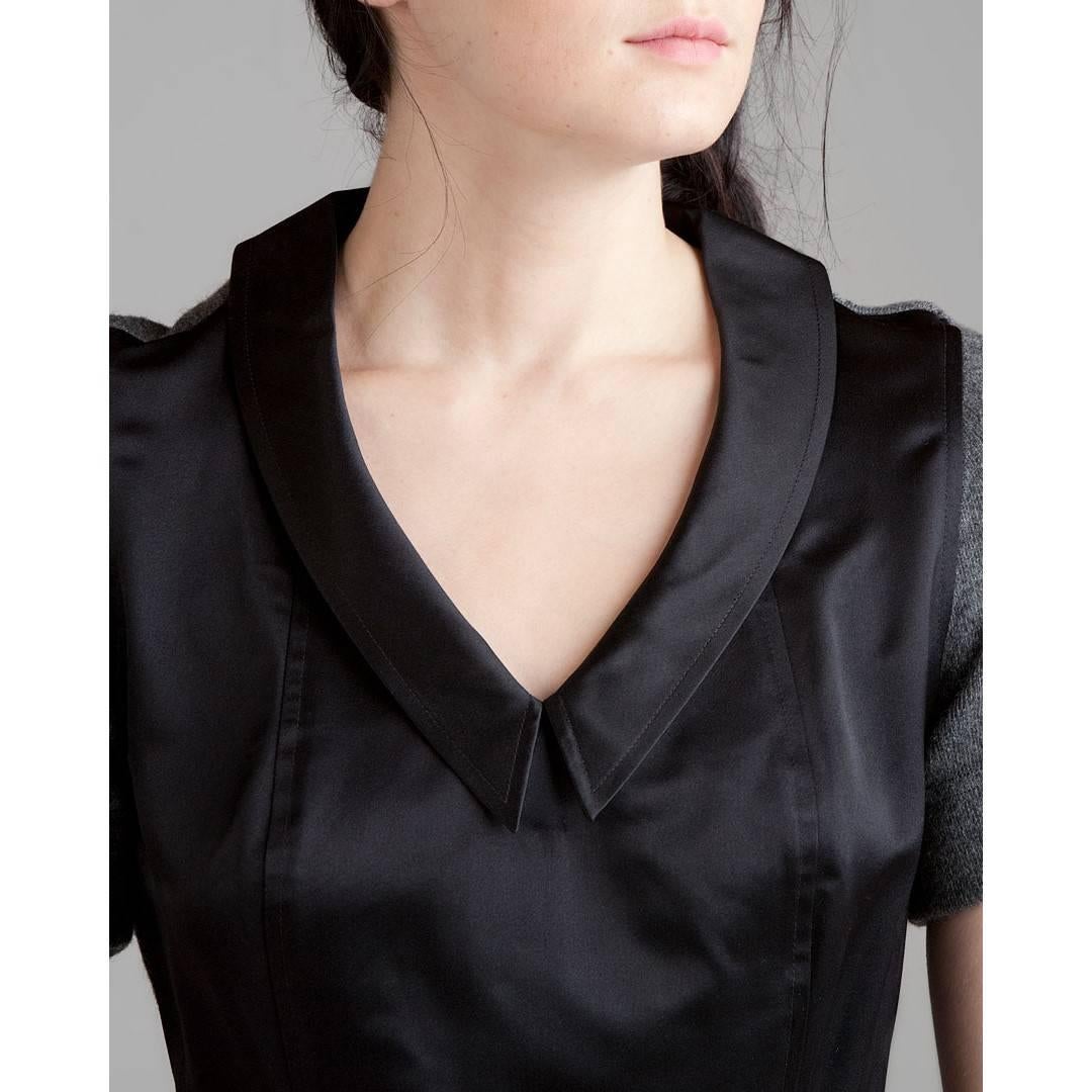 Vera Wang - Robe de jour de cocktail en soie et tricot, étiquette lavande, taille 8, état neuf 1